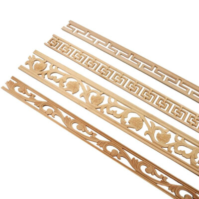 10pcs Wooden Decal Carved Hanging Supplies Corner Appliques Decorative Lines