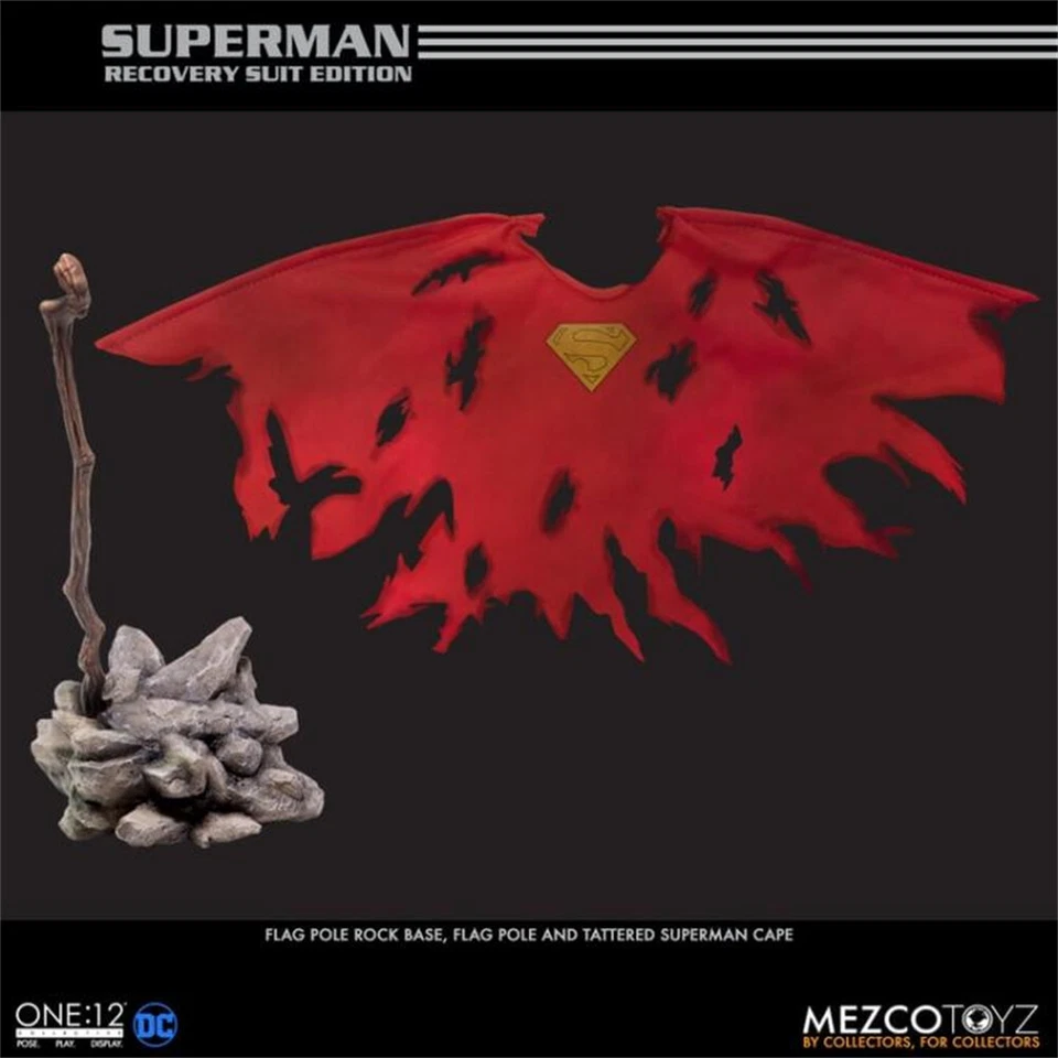 Boneco de ação Mezco Toys Superman Recovery Suit Edition 1/12th novo em estoque - Imagem 3 de 4