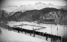 St Moritz Switzerland A general view stadium during the hockey - 1928 Old Photo
