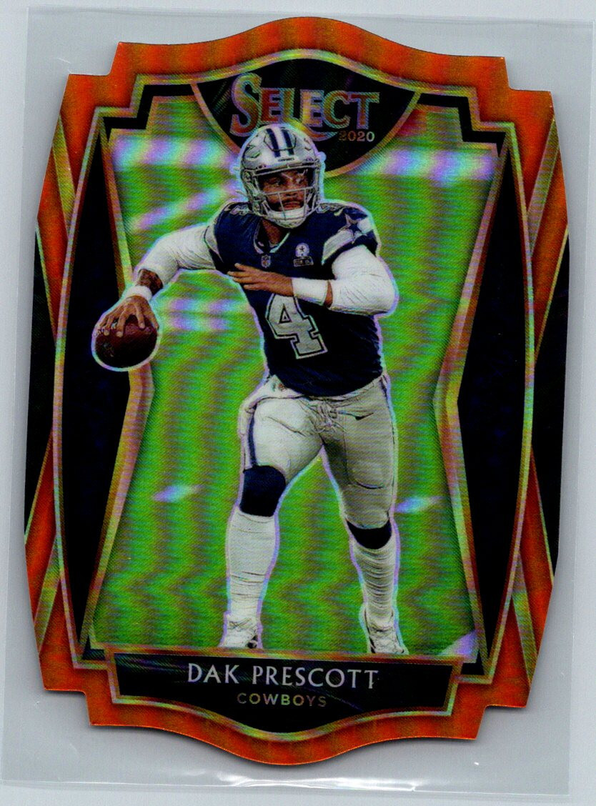 Dak Prescott 2020 Panini Select Die-Cut Prizm Orange #108 Dallas