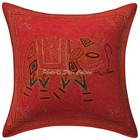 Decorative Home Decor 16 x 16 in Boho Cushion Cover Embroidered Sofa Pillow Case