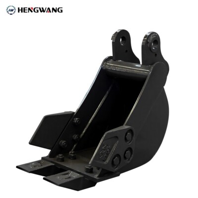 free shippingBackhoe Bucket Tools Excavator Attachments 2-Teeth Trenching Bucket