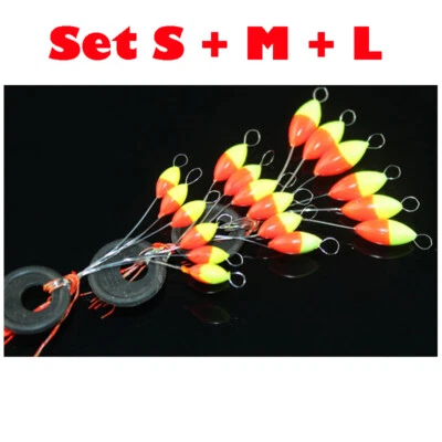 MARKENLOS Pilotkugeln Schwimmer Auftriebskörper Miniposen Posen Stopper Sbirolino Forelle