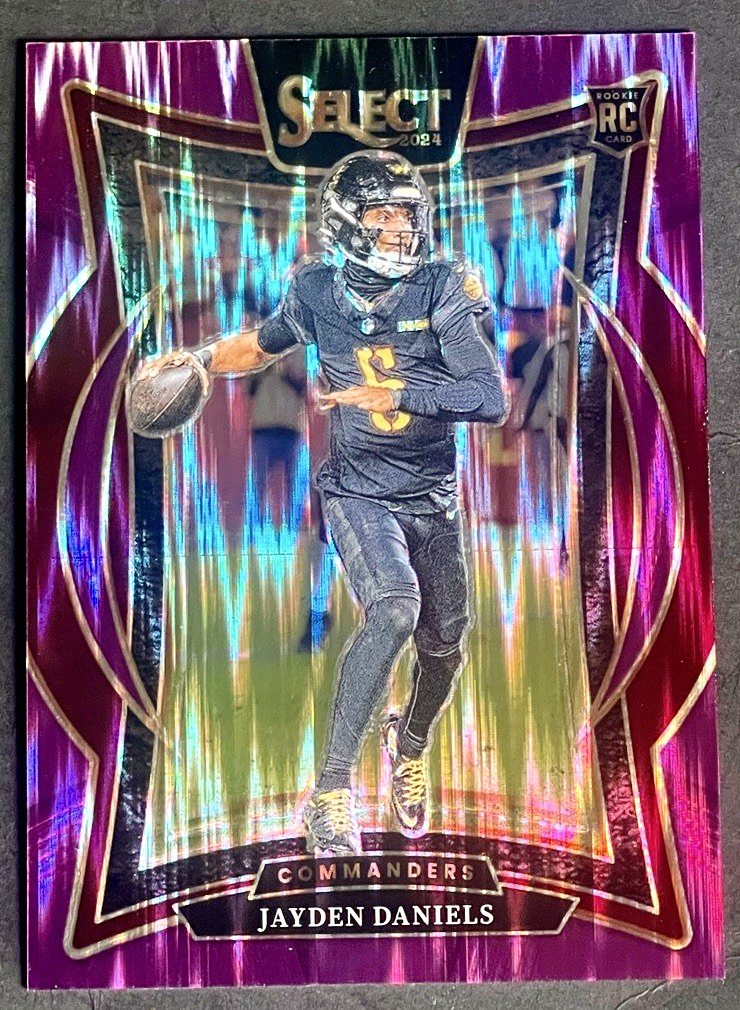 2024 Select Jayden Daniels /360 Rookie Purple Shock Prizm RC #26 Commanders
