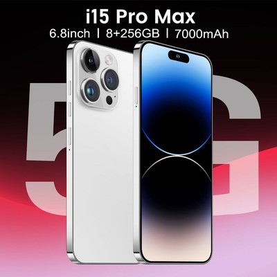 NEW i15 Pro Max 5G Unlocked 8G+256GB Smartphone Android 13 Dual SIM Mobile Phone