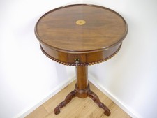 Biedermeier Tisch Beistelltisch Mahagoni Intarsien Bild um 1830