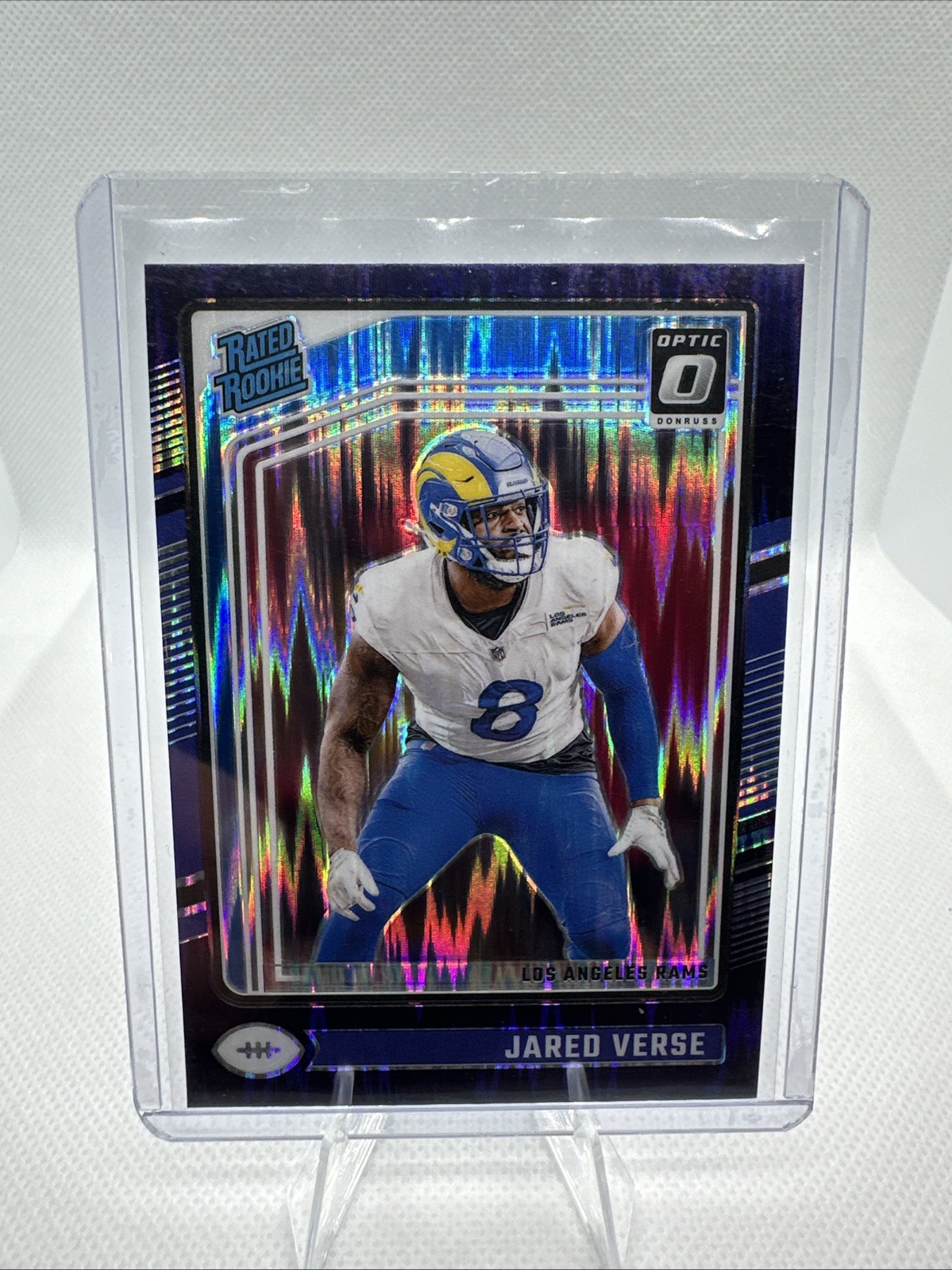 JARED VERSE 2024 Donruss Optic Purple Shock Rookie #242 Los Angeles Rams
