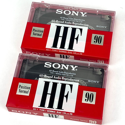 Sealed x2 Sony HF 90 IEC Type I Tape Audio Reproduction All-Round 90 Min
