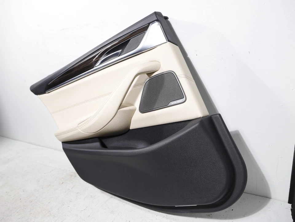 17-20 BMW 530 540 M550i G30 Rear Left Door Panel Trim Canberra Beige OEM 76K - Image 3 of 4