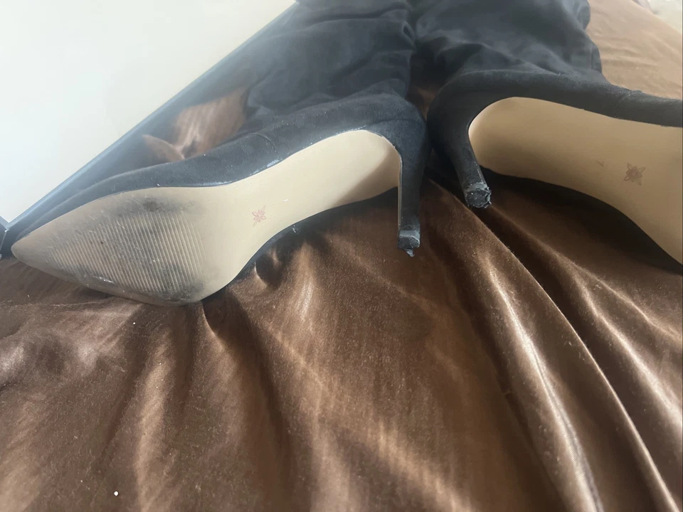 Женские черные сапоги до колена BCBGeneration размер 7 - Изображение 2 из 4