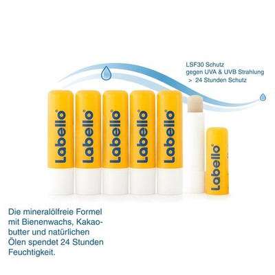 Labello Sun Protect Lippenbalsam LSF30   6 Stück 5,5 ml Sonnenschutz für Lippen