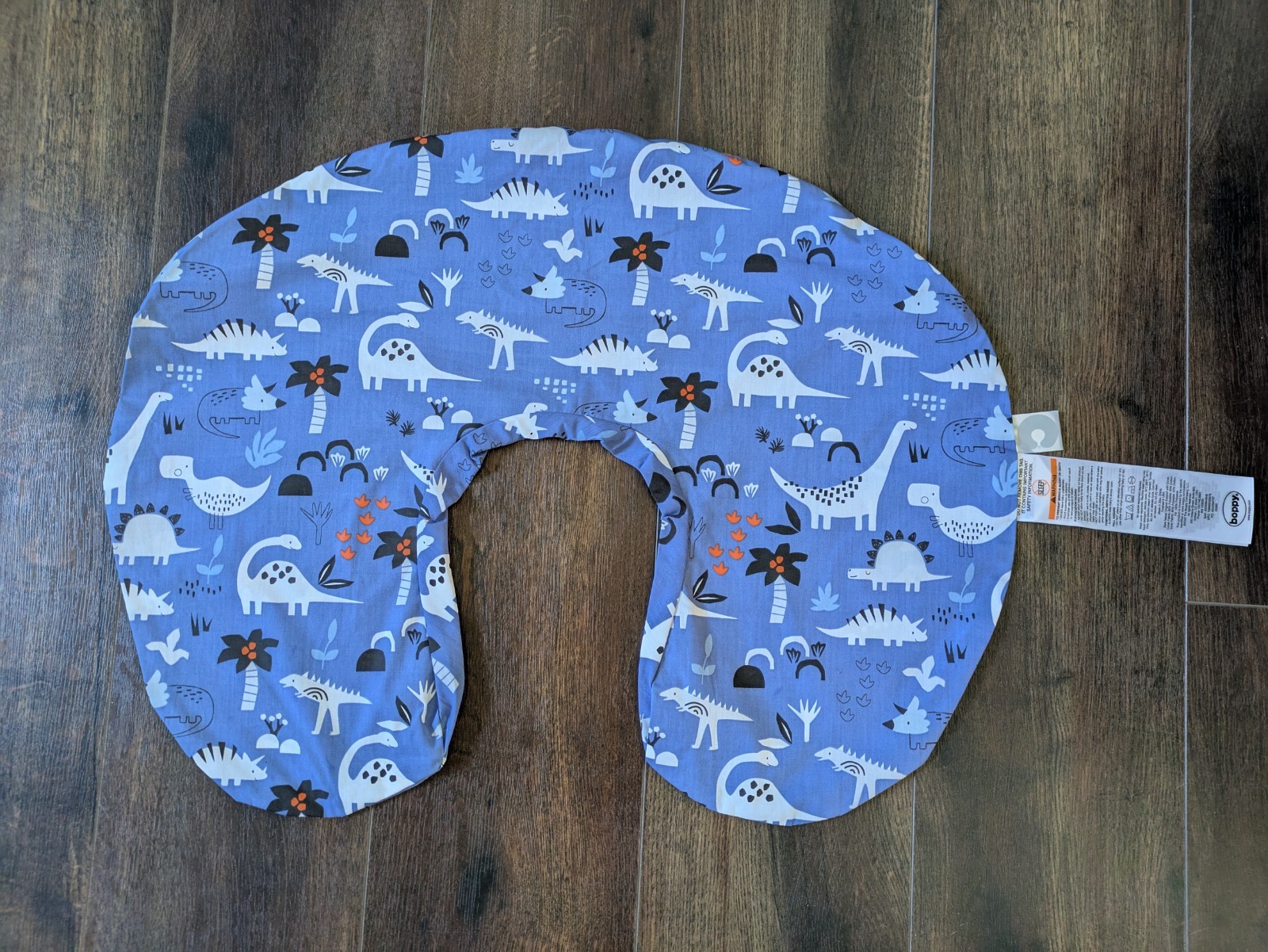 Boppy Nursing Pillow Cover Dinosaurs  Blue Orange Dinos Infant Boy Girl Feeding-image