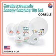 Corelle x Peanuts Snoopy Camping 10-teiliges Geschirrset/USA, Charlie,...