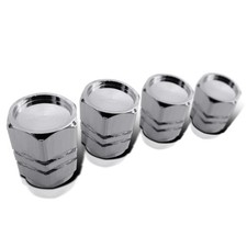 Fits Car Bike Wheel Tire Valve Stem Caps Dust Cover Chrome Aluminum 4pc Set Kit Fits Car Bike Wheel Tire Valve Stem Caps Dust Cover Chrome Aluminum 4pc Set Kit