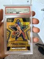 Panini 2024-25 Select Lodestars Stephen Curry Gold Prizm #14 PSA 10 /10