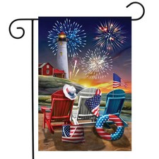 Briarwood Lane Beachfront Fireworks Fourth of July Garden Flag