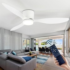 Large 6 Speed LED Ceiling Fan with Lighting LED Light Adjustable Wind + Remote