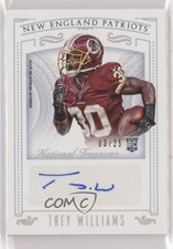 2015 National Treasures Rookie Signatures Silver 3/25 Trey Williams Auto r0m