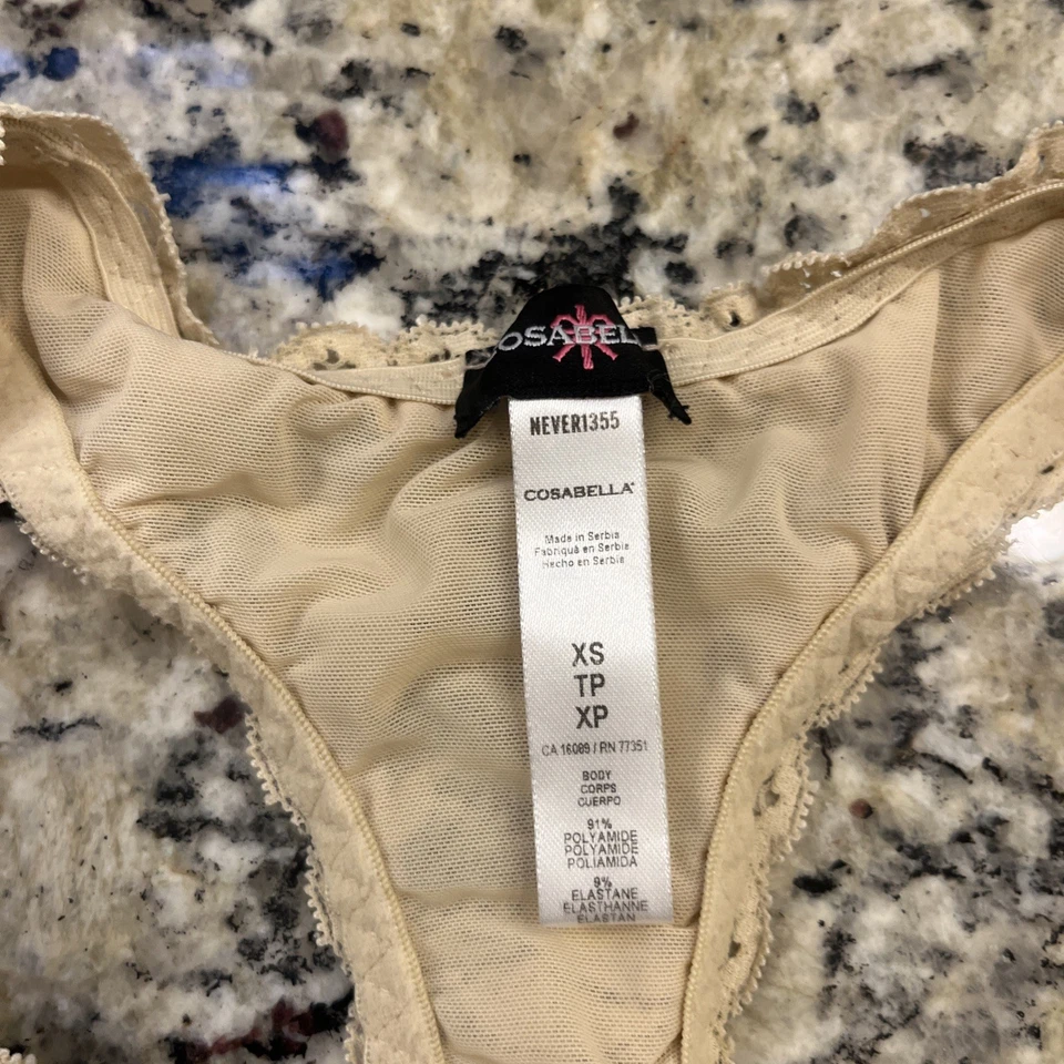 Bralette Cosabella Extra Curvy Racerback en Crema Talla XS Foto 2 de 4