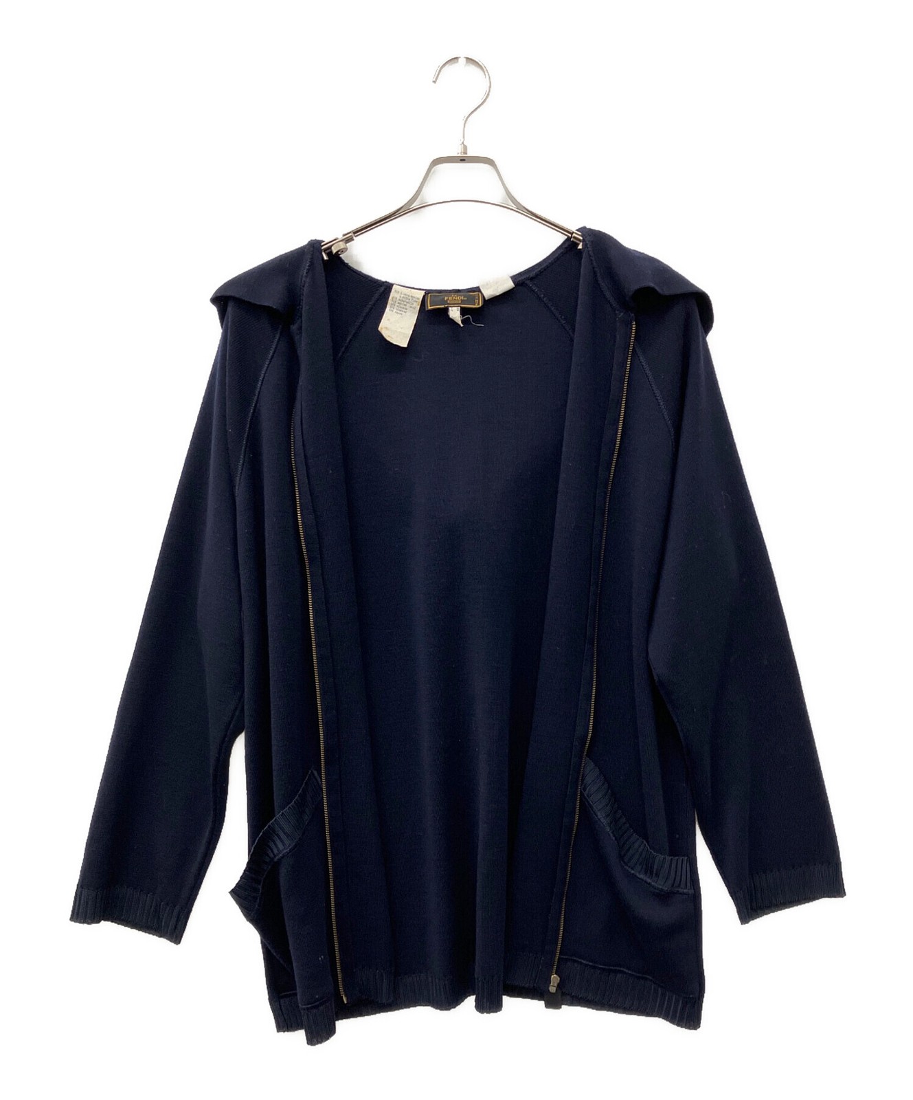 FENDI knit hoodie Size: 42 Navy Men thumbnail 3