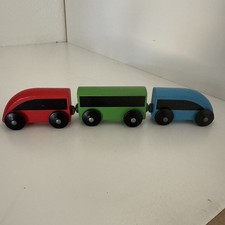IKEA LILLABO 3 pieces Wooden Train Cars Thomas Brio Compatible