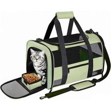 SECLATO 20" Large Soft Sided Cat Carrier Pet Carrier for Cats Dogs Under 25 lbs,