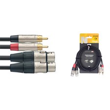 Stagg NTC3CMXFR 3m/10ft Twin Male RCA Phono to Female XLR Cable (NEW)
