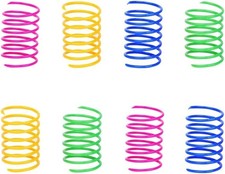 Cat Spring Toy Kittens Toys Plastic Coil Spiral Springs Swatting Biting 60 Pack
