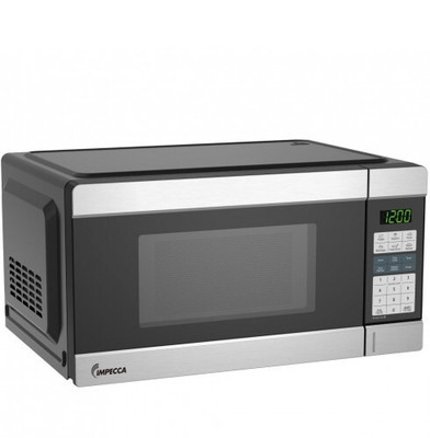 IMPECCA 0.7 Cubic Foot Countertop digital Microwave Oven - Stainless Steel