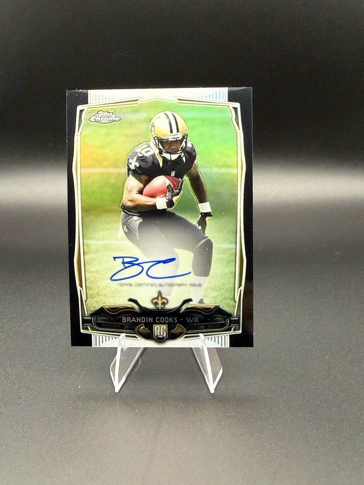 Brandin Cooks Topps Chrome #149 Autograph Black Refractor