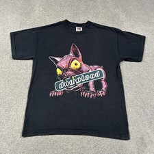 Vintage Download Festival T Shirt Mens M Black Band Y2K 90s Graphic Tee Rock