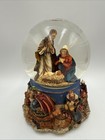 Musical Nativity Water Snow Globe Plays Silent Night Christmas Works 5” Tall