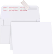 A4 Envelopes 4-1/4 X 6-1/4 50 Pack White Cardstock with Envelopes