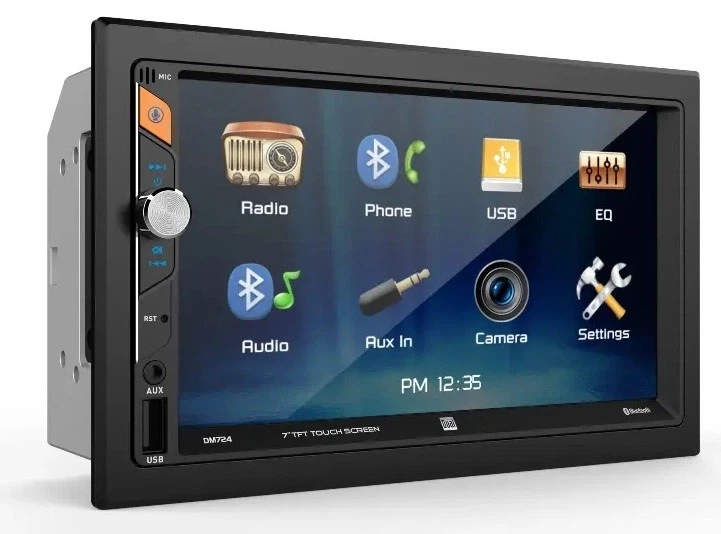 Dual DM724 7″ Double DIN Touchscreen Digital Multimedia Receiver - Image 2 of 2