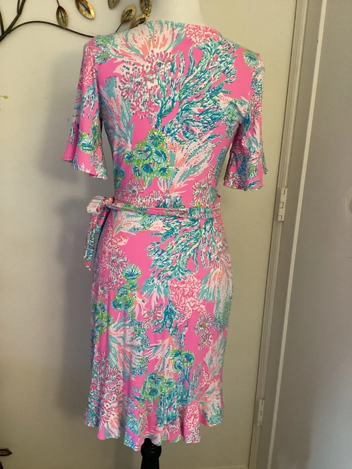 Lilly Pulitzer Isella Wrap Dress, Size XS, Preowned  - Image 3 of 4