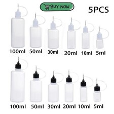 5PCS Needle Tip Glue Applicator Bottles 5-100ML DIY Craft Quilling Tool