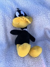Daffy Duck Looney Tunes Toy Factory Plush 11  Stuffed Animal EUC 10D7 