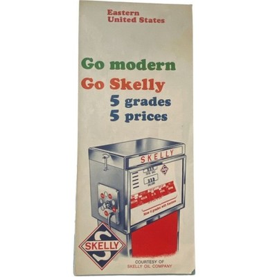 Vtg 1970s Eastern United States Map Skelly Oil HM Gousha Lithographed Ephemera