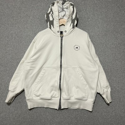 Adidas Stella McCartney Hoodie Womens Medium White Fleece Full Zip