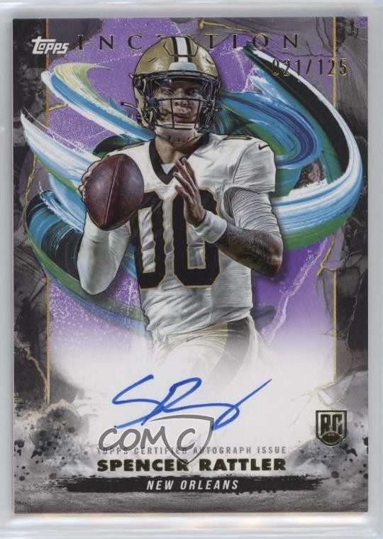2024 Topps Inception Rookie Purple 21/125 Spencer Rattler #RA-SR Auto RC 16wc