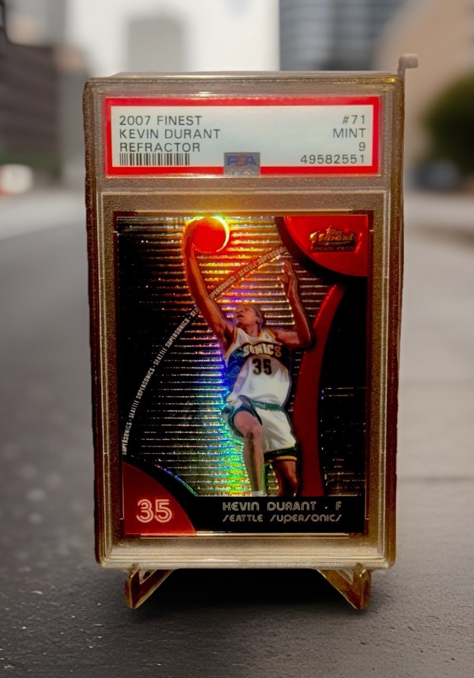 Kevin Durant Rookie Card 2007-08 Finest Refractor #71 PSA 9 *MASONCARDS*