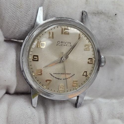 Vintage ORVIN Mens 21 jewels Cal UTC 227 Mens Wrist Watch Mechanical Wind Up - Picture 1 of 8