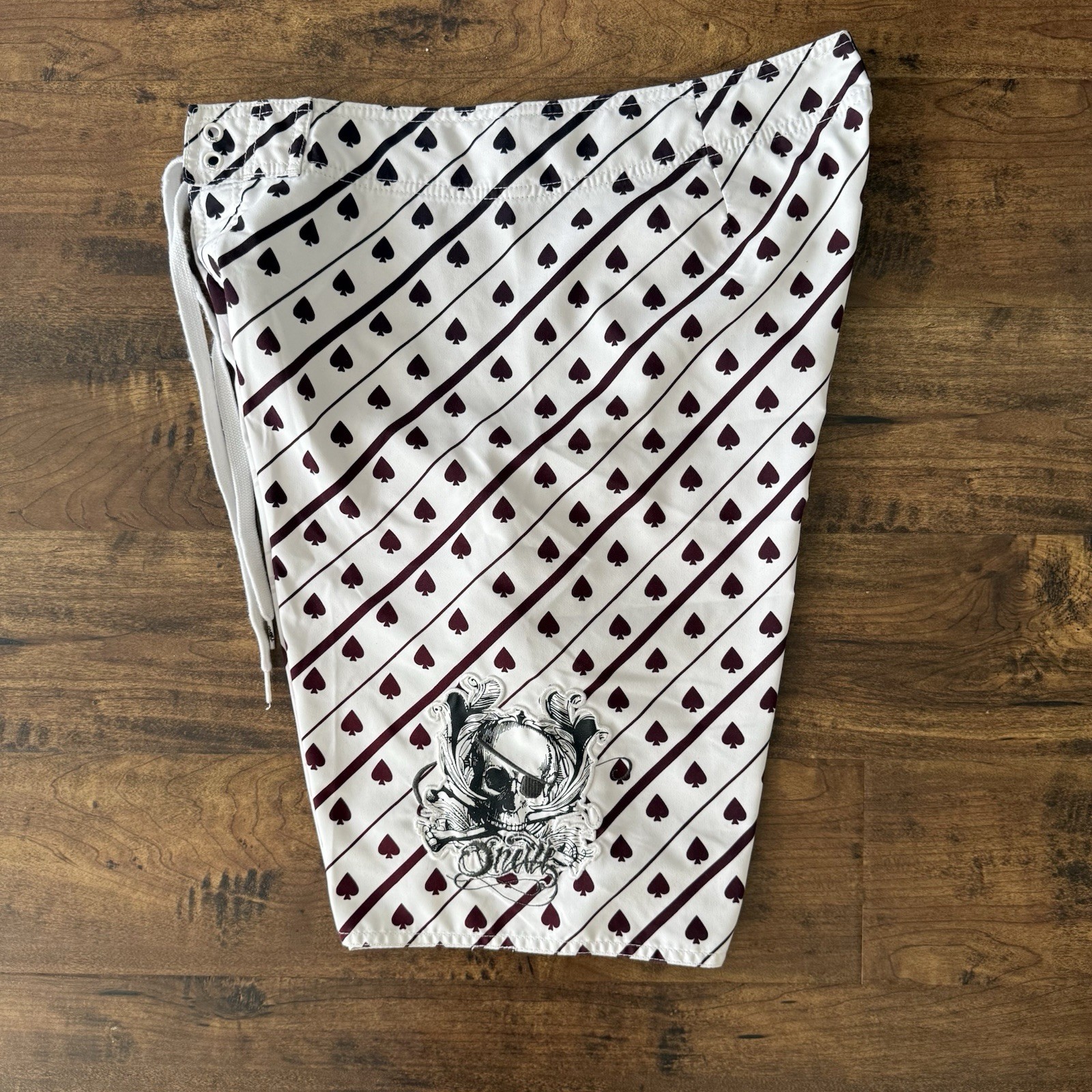 Rare Vintage Y2k O'Neill Men’s Board Shorts Sz 32 Spade x Skull image 5