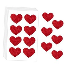 Heart Stickers, 320 PCS Heart Stickers for Kids, 1.5 Inch Large Glitter 320 Pcs