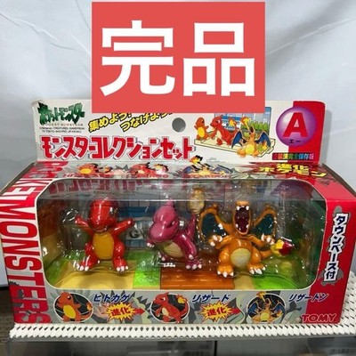 Pokemon Monster Collection Set A Charmander Lizard Charizard mit Box TOMY mit...