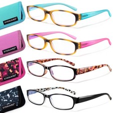 EYEGUARD 4 Pack Blue Light Reading Glasses for Women Computer Readers Fashion...