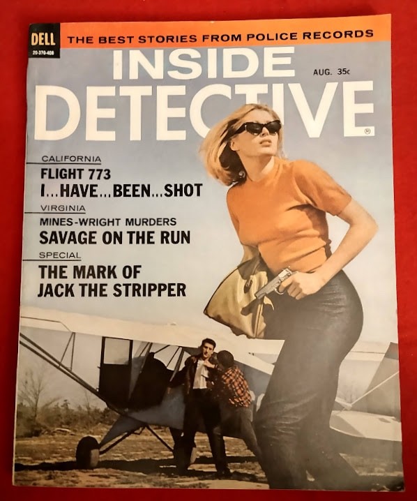 Inside Detective August 1964  Vintage True Crime Magazine Real Police Cases