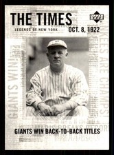 2001 Upper Deck Legends of New York #170 John Mcgraw Giants