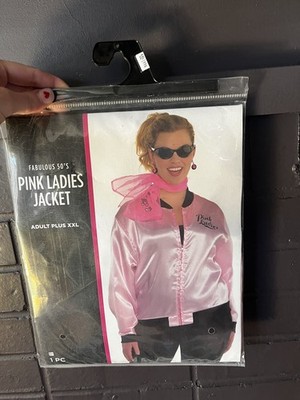 Pink Ladies Size 2XL Plus Size Costume Jacket Grease Play Sandy Halloween Fun