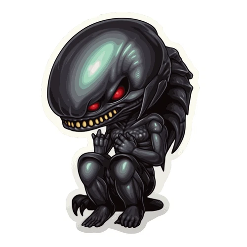 Baby Xeno Xenomorph Predator Horror Scary Self Adhesive Vinyl Sticker